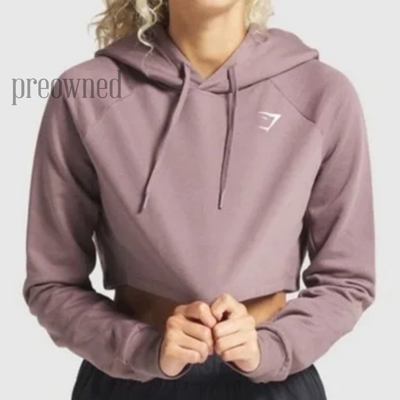 Gymshark Cropped Hoodie Size Medium - Picture 1 of 7